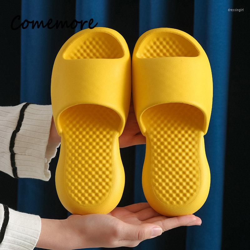 

Slippers Comemore Slides Men Sandals Soft Indoor Home Slipper Woman Thick Sole Summer Shoes 2023 Bedroom EVA Women, Khaki