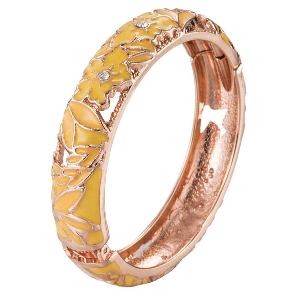 

Ujoy Flower Bangles Cloisonne Bracelet Sets Fashion Jewelry Stylish Style Vintagecuff Bangle9044685