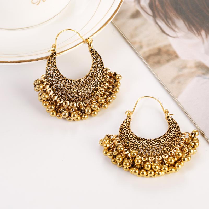 

Dangle Earrings & Chandelier Vintage Gold Silver Color Metal Hollow Tassel For Women Geometric Carved Ethnic Earring Jewellery BrincoDangle
