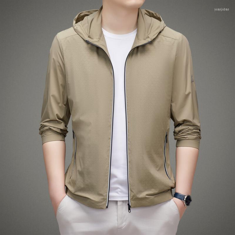 

Men's Jackets Sumemr Men's Lightweight Sun Protection Casual 2023 Arrivlas Men Fashion Hooded Breathable Thin (Summer) Coat, Khaki