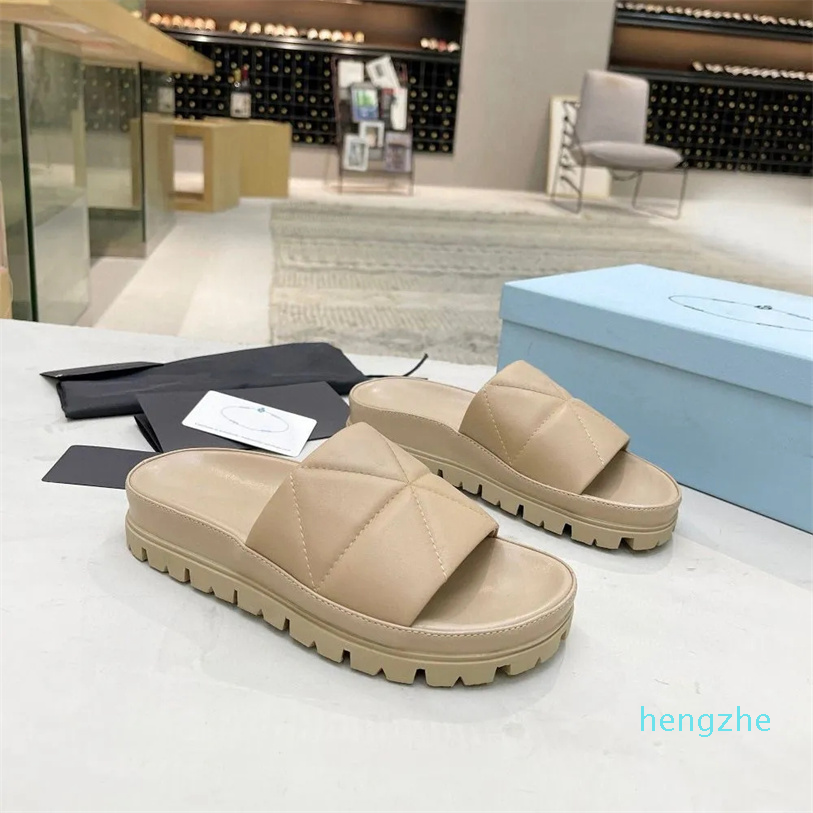 

leather sole Slippers summer Sandals Slippers Flat women sandals designer, Black