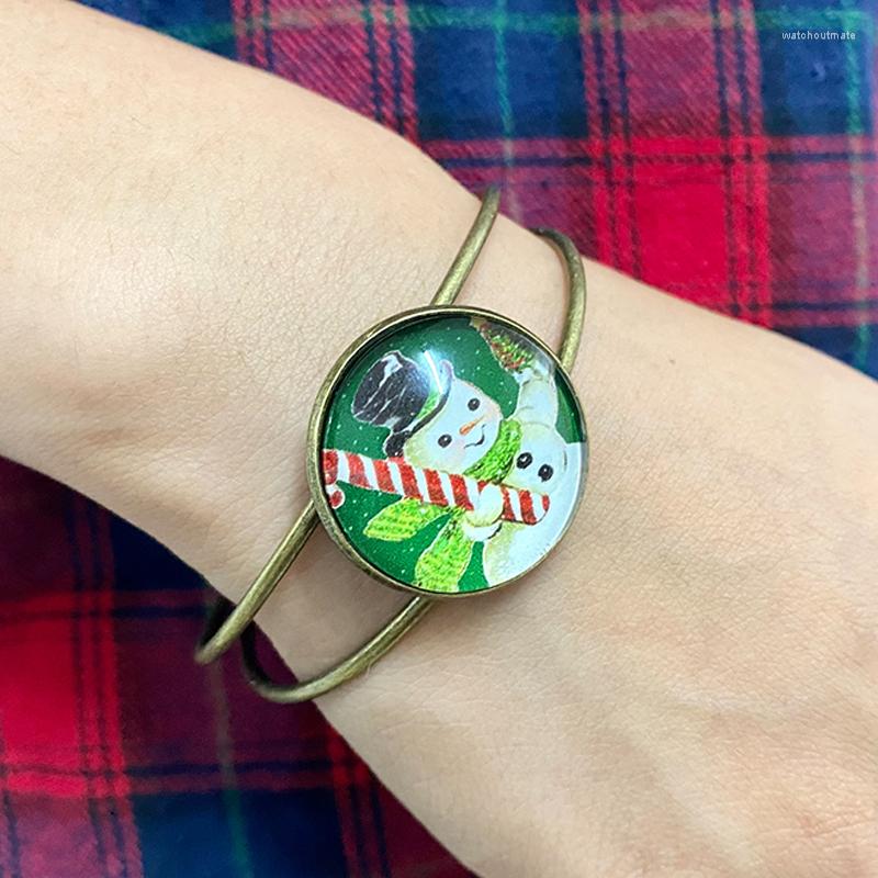 

Charm Bracelets Christmas Halloween Time Gem Crystal Bracelet Snowman Sunflower Skull Snowflake Statement Festival Fashion Jewelry