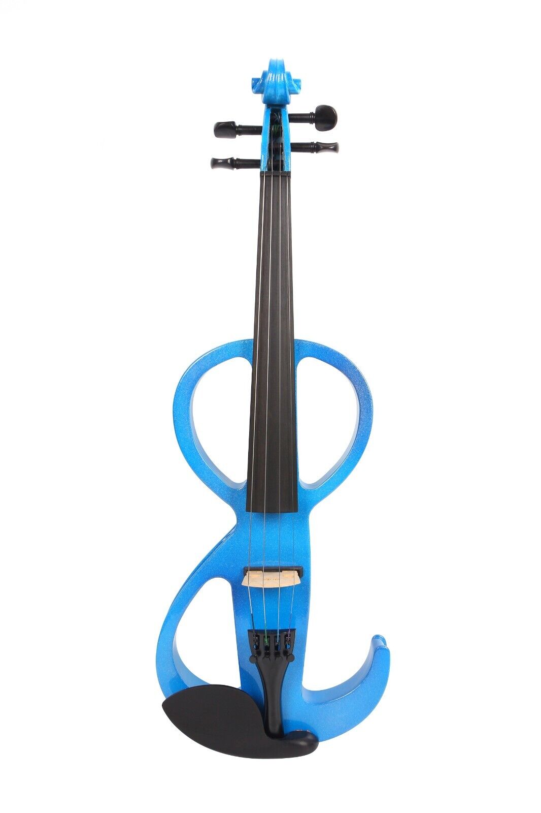 

Yinfente Blue Electric Silent Violin 4/4 Ebony Parts Free Case Nice Tone #EV11