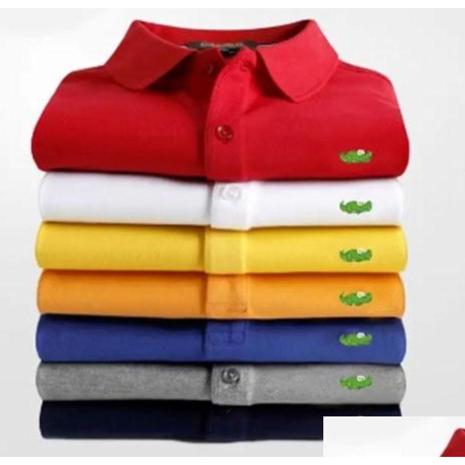 

Other Apparel High Quality Mens Designer S Brand Small Horse Crocodile Embroidery Clothing Men Fabric Letter Tshirt Collar C Dh0Wr
