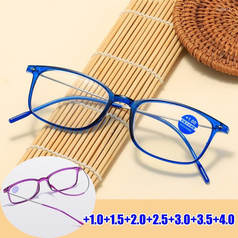 

Sunglasses Square TR90 Reading Glasses Women Men Vintage Ultralight Presbyopia Eyewear With Diopter Retro Anti-blue Flexible Eyeglasses