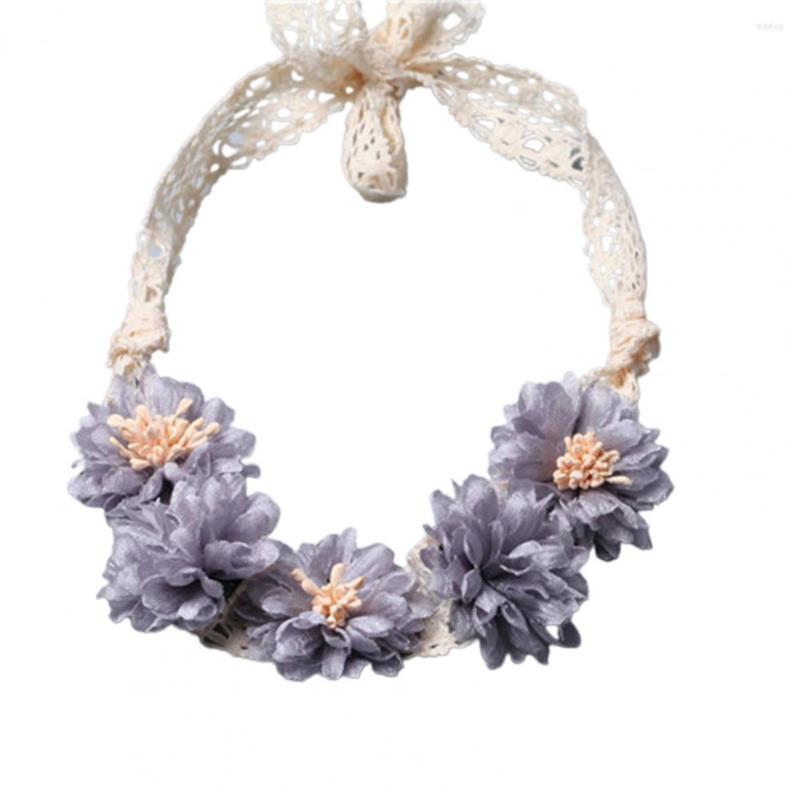 

Hair Accessories Baby Headband Adjustable Decoration Children Dress Up Sweet Flower Kid Hairband For Wedding, Grey