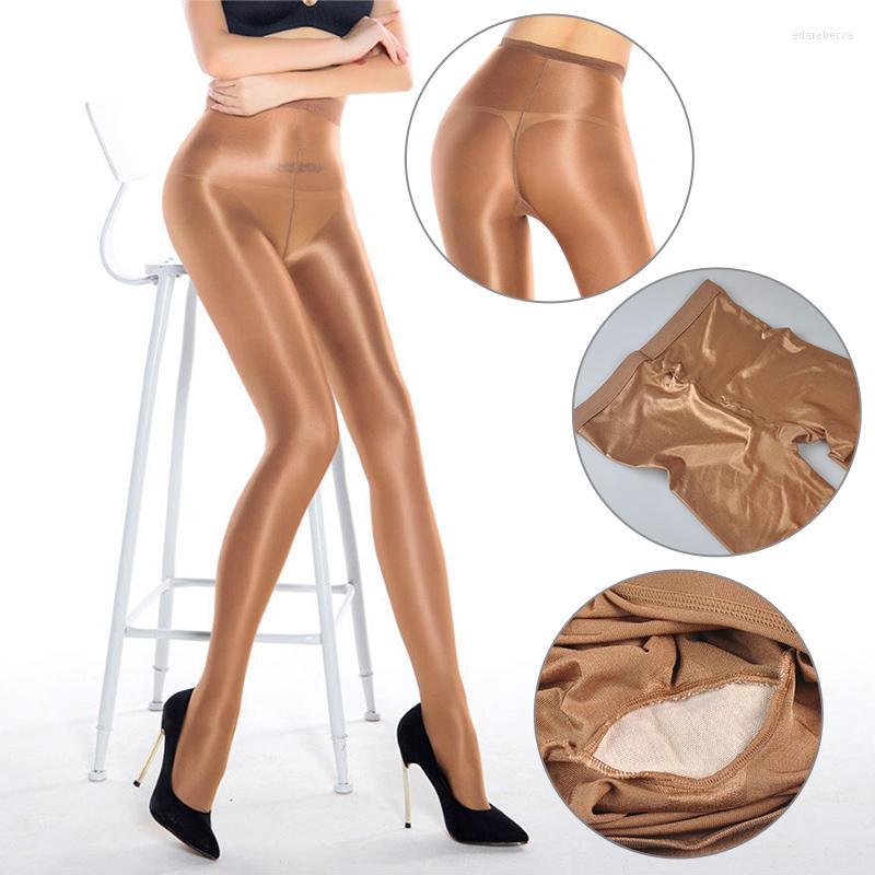 

Women Socks 70D Sexy Oil Shiny Glitter Tights Sparkle Pantyhose Female Black Glossy Stockings Sheer Mesh, 5 70d