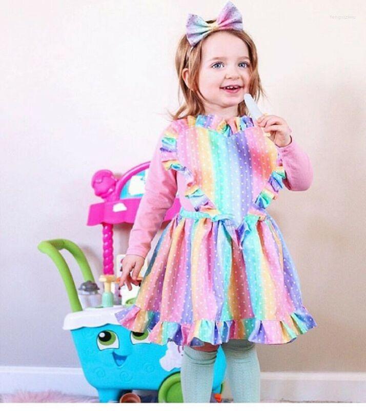 

Girl Dresses Fast 0-5 Years Toddler Baby Girls Rainbow Striped Strap Dress Romper Summer Outfit Clothes, Picture shown