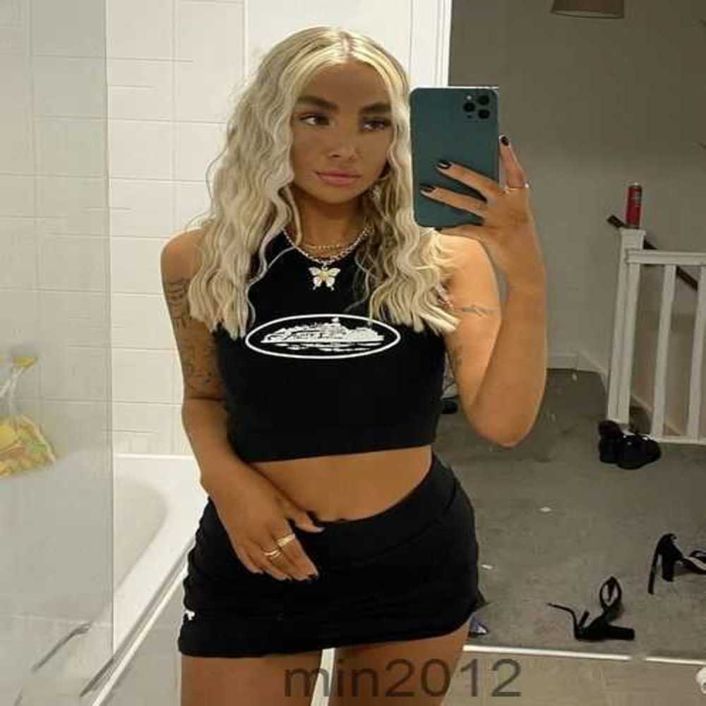 

Vest Wholesale Women's T-Shirt Summer Slim Render Short Top Sexy Black Sleeveless Croptops Tank Tops Y2K Crop CVYA, White