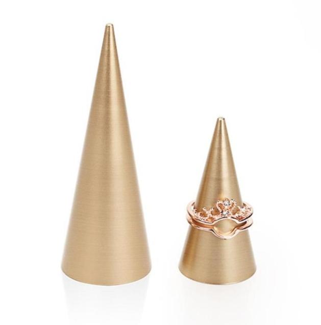 

Jewelry Pouches Bags Y1UE Display Stand Organizer Finger Ring Storage Rack Metal Cone Rings Holder1193719