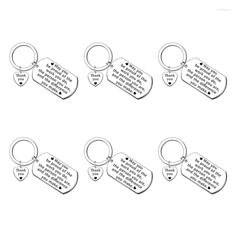 

Keychains 6Pcs Thank You Gifts For Women Men Appreciation Keychain Gift Coworker Employee Teacher May Be Proud Of