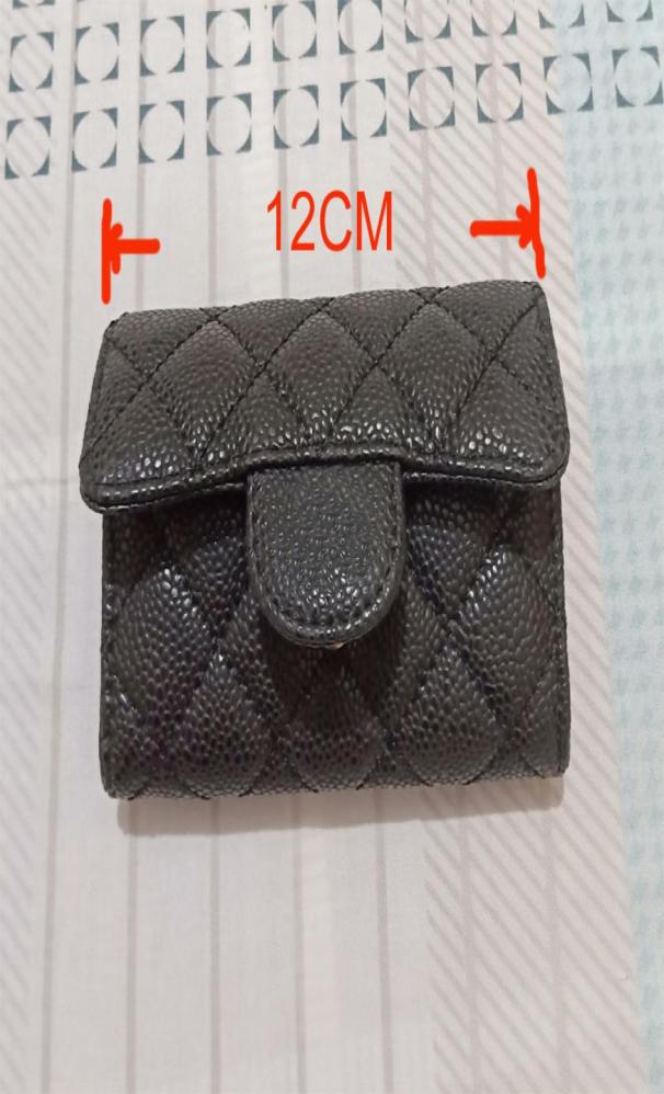 

2021 Style Luxury Branded Designer Wallet Women Caviar Cow Leather Case Fashion Hasp Short Card Bag Lady Men Purse5032450
