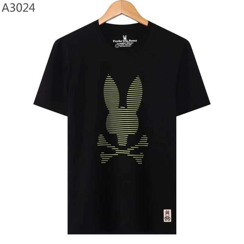 

Psycho Bunny t Shirt 23 Summer New Casual Fashion Brand Skull Rabbit Embroidery Printed Short Sleeve T-shirts for Men Pure Cotton V9tz Dp34, White