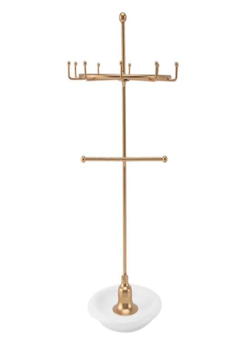 

Jewelry Pouches Bags Holder Metal Necklace Organizer Display Earring Hanger Tower Stand With Base6110214