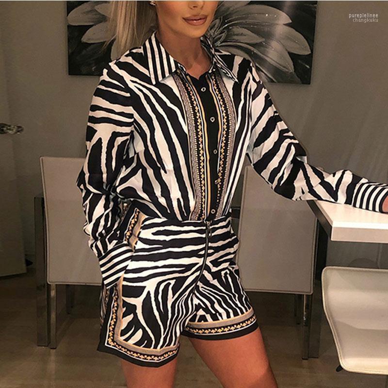 

Women' Tracksuits 2023 Fashion Casual Shirt Shorts Suit, Black