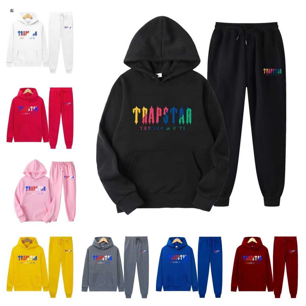 

trapstar tracksuit Designer sportswear brand printed sportswear men's and women's hoodie23 color warm two-piece set loose hoodie sweatshirt pants, 20