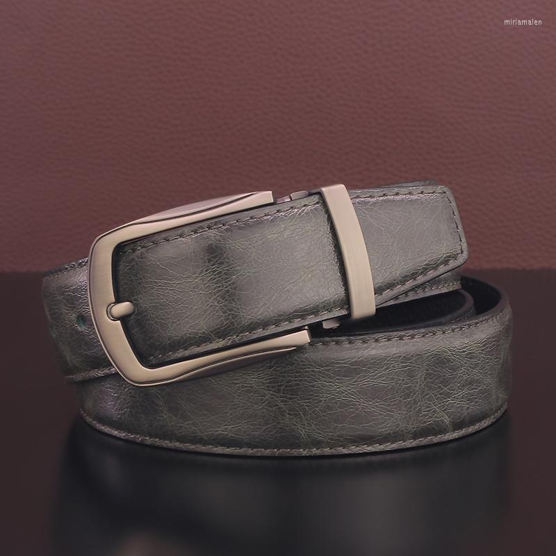 

Belts High Quality Black Pin Buckle Leather Belt Men's Casual Luxury Straggray Cowhide Young Men Fashion Designer Ceinture Homme