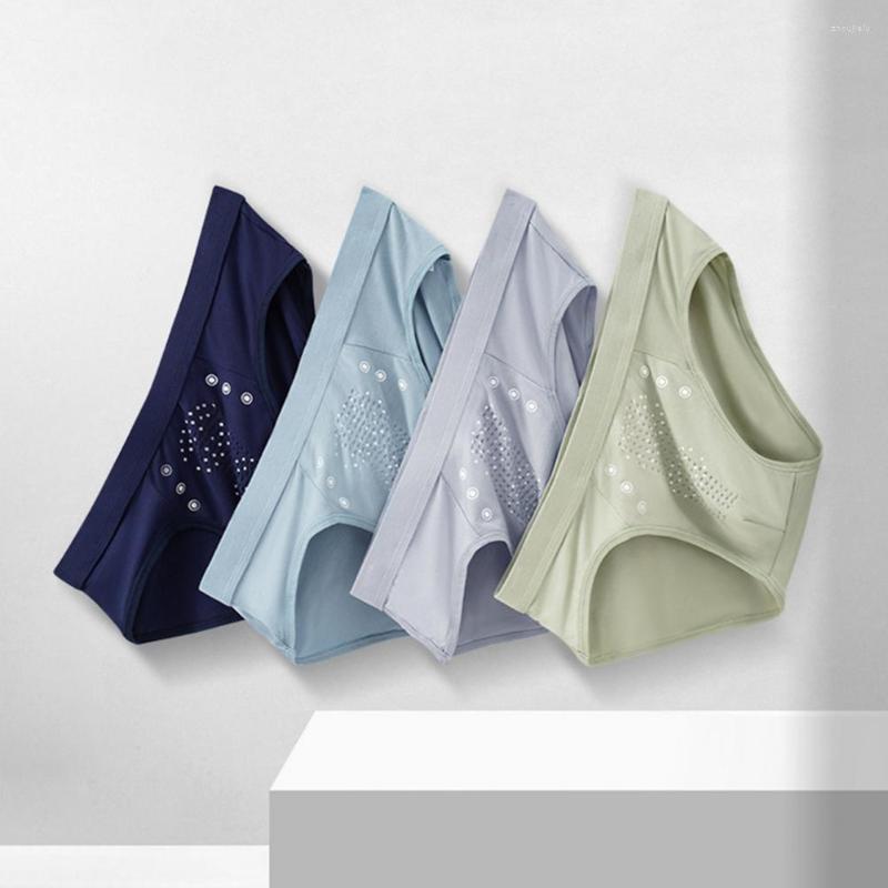 

Underpants Men Briefs Hollow Out Small Holes Super Breathable High Elasticity Band Low Waist Anti-septic Plus Size Male, Silver