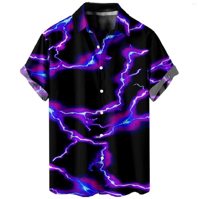 

Men's Casual Shirts Printing 3d Digital Loose Short Sleeve Art Print Korean Fashion Beachwear Button Streetwear, Beige