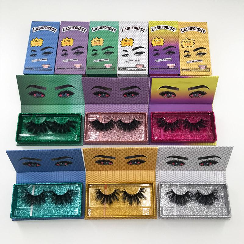 

False Eyelashes Customer Private Customization LASHFOREST Boxes Packaging Wholesale 18-30MM Mink Package Empty Lash