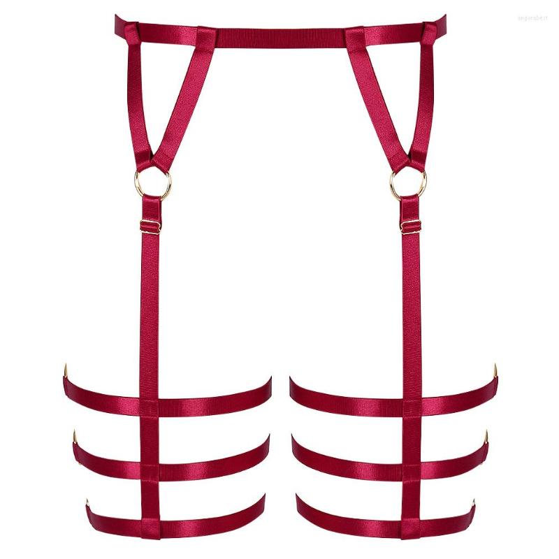 

Garters Garter Belts For Women's Rave Harness Body Belt Thigh Adjustment Lingerie Strappy Harajuku Punk Gothic Fashion, Mlcp0003blue