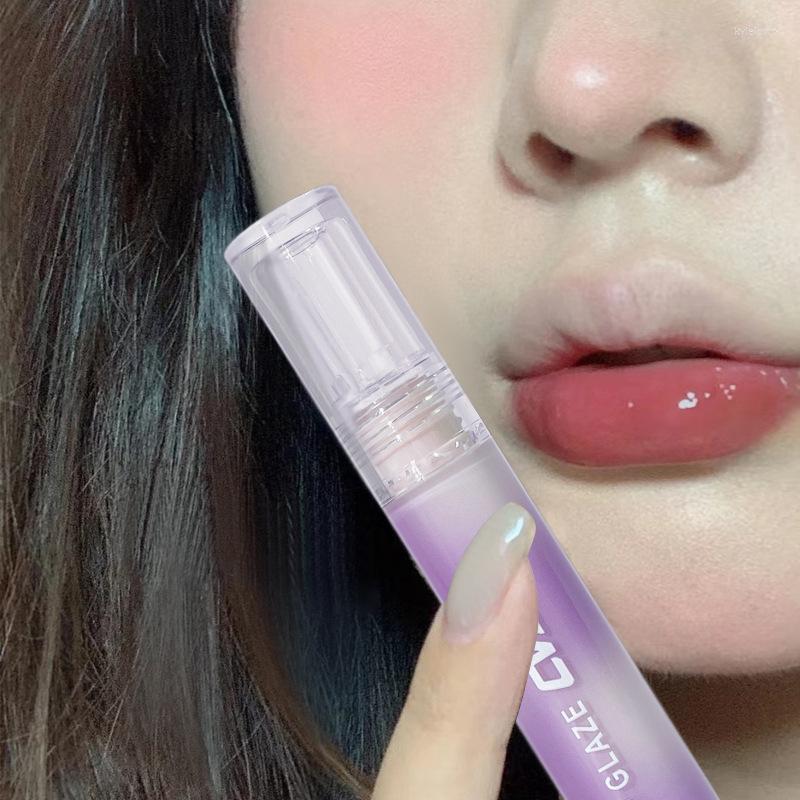 

Lip Gloss Purple Tube Korean Mirror Glaze Waterproof Matte Sexy Red Liquid Lipstick Long-lasting Moisturizing Lips Makeup, 04