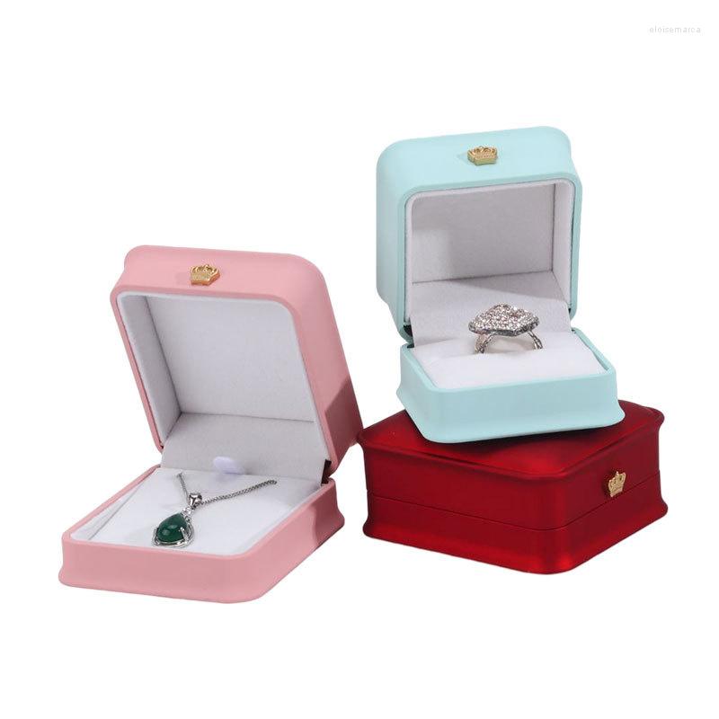 

Jewelry Pouches 1pcs Crown Button Waist Collection Box Jewel Ring Pendant Necklace Packaging In Stock