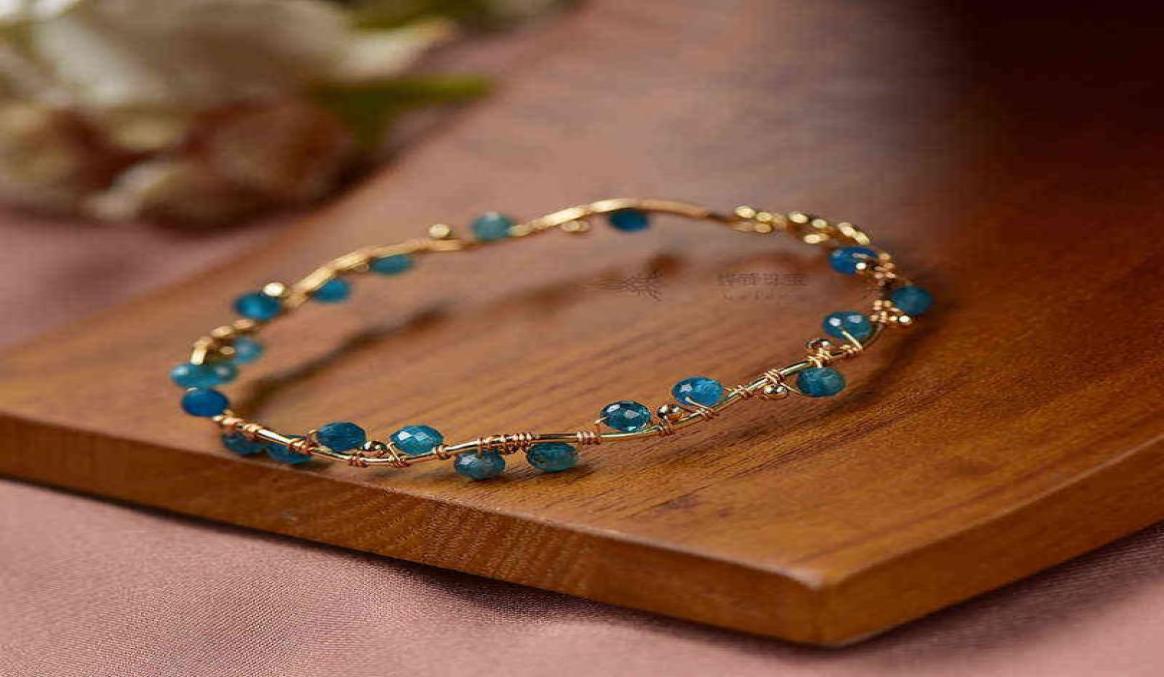

14kgf Handmade Natural Stone Wrap Bracelet Bangle Charm Women Gift5667224