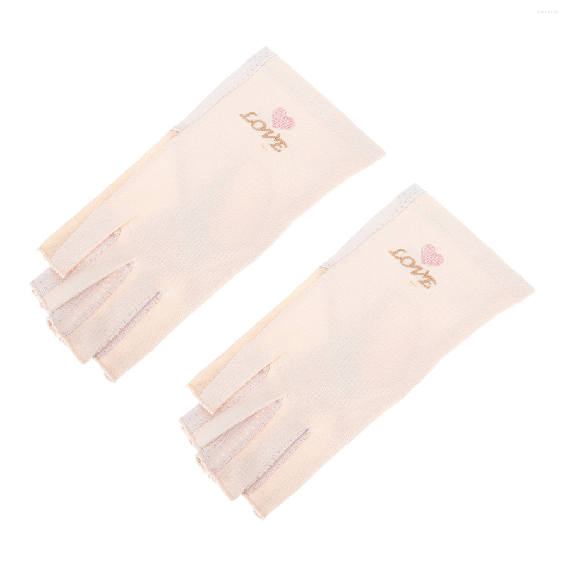 

Nail Dryers 1Pair Manicure UV Gloves Lamp Hand Covers Protective, Fleshcolored