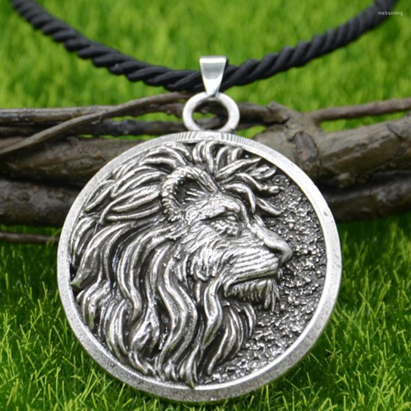 

Pendant Necklaces Nostalgia Slavic Jewelry Lion Punk Accessories Necklace For Men Steampunk Birthday Gifts