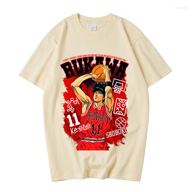 

Men's T Shirts Men Hip Hop T-Shirt Y2K Streetwear SLAMDUNK Print Anime Tshirt Harajuku Casual Loose Cotton Tee Summer Short Sleeve Tops, Bi-wclanime497