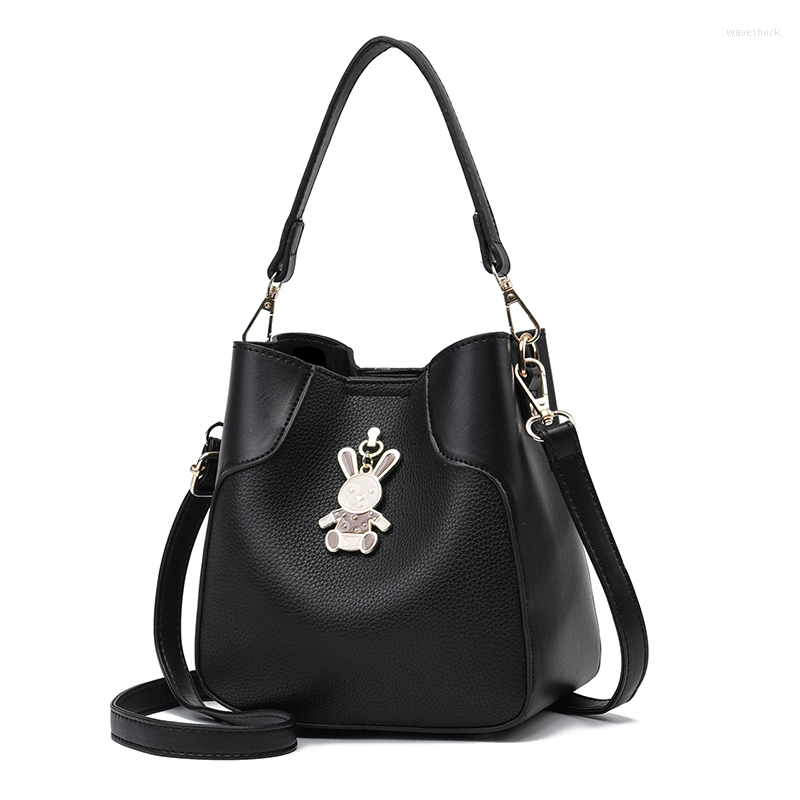 

Evening Bags 2023 Fashion Solid Color PU Leather Female Bucket Handbag Brand Designer Lady's Shoulder Cross Body Women's Handbags, 02