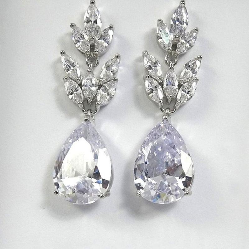 

Dangle Earrings & Chandelier Brilliant Crystal Pendant Bridal Wedding Jewelry Luxury Party Temperament Women's Graceful Accessories Whol