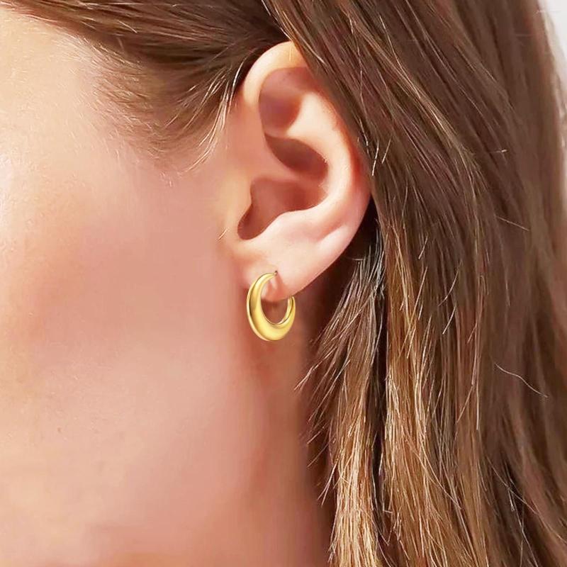 

Backs Earrings European And American Style Titanium Steel Trendy Women's Paperclip Pack Studs Hoops