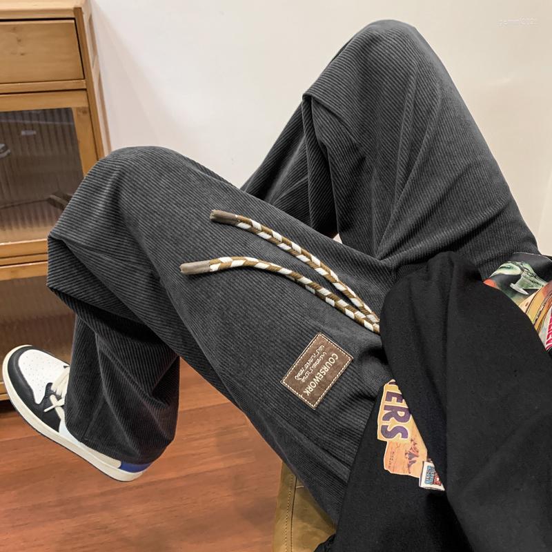 

Men's Pants Spring And Autumn 2023 Men's Corduroy Casual Sports Fashion Trend Straight Leg, Dark grey