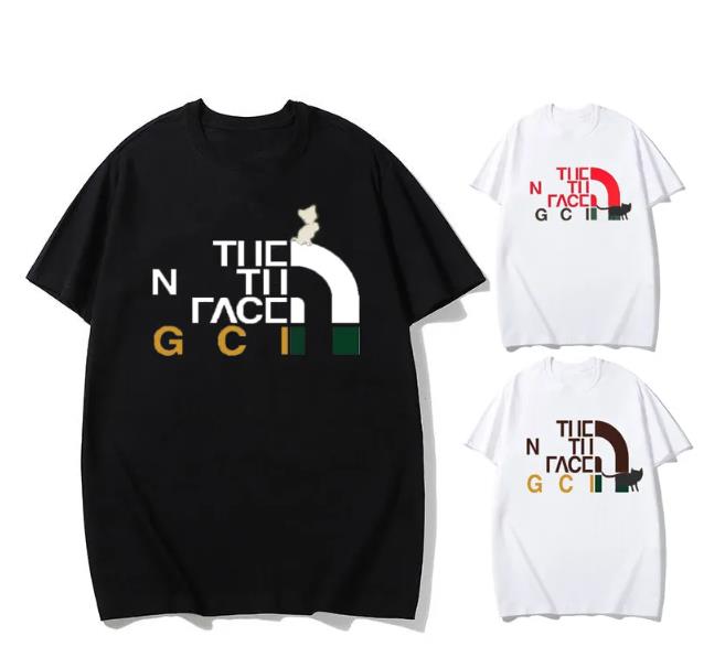 

Designer Men's T-shirt Men's and Women's Luxury Brand T-shirt Summer Round Neck Short Sleeve Outdoor Fashion Casual Cotton Letter Cat Print Lover Clothing, Customize