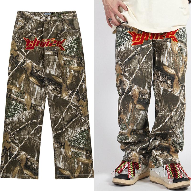 

Men's Jeans Harajuku Vintage Tooling Functional Camouflage Loose Men Y2K Boyfriend Streetwear Gothic Rock Punk Oversized Pants Women, Multi