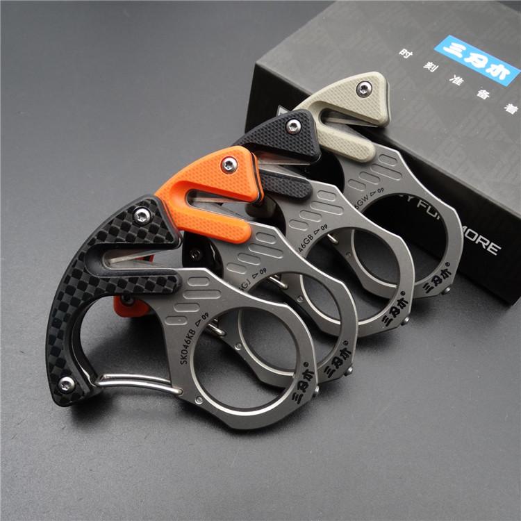 

Tools Sanrenmu Keychain Tools Titanium Alloy TC4 EDC Multi Pocket Tools with Glass Breaker Belt Cutter EveryDay Carry ToolKit