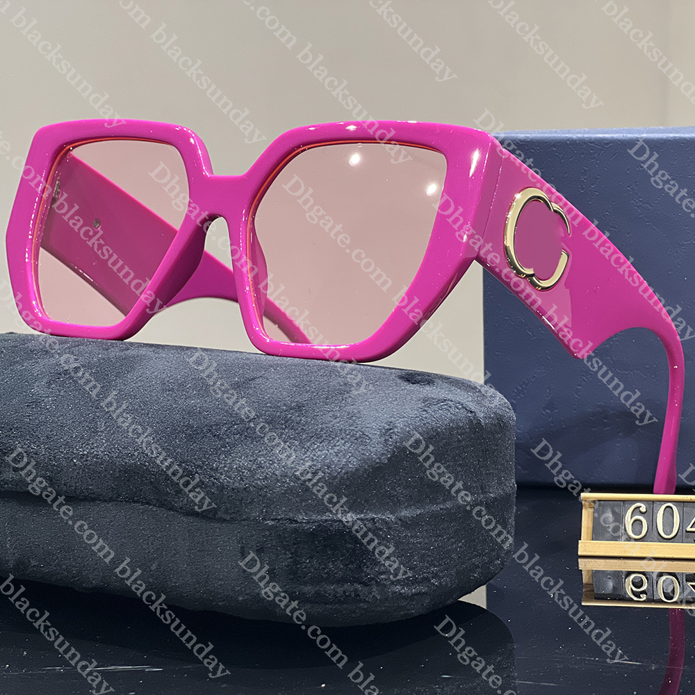 

Classic Metal Letter Sunglasses Luxury Designer Sunglasses For Women Square Frame Sunglasses Outdoor Fashion Sun Glasses With Box