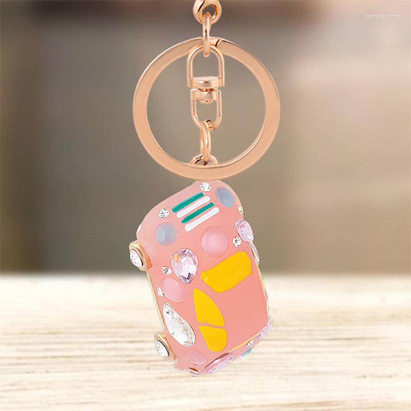

Keychains Cute 3d Model Car Keychain Key Chain Ring Holder Bag Pendant Accessories Keyring