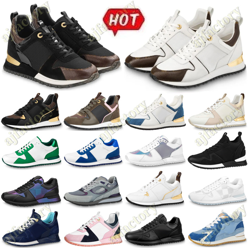 

Men Run Away Sneakers Top Quality Designers Womens Shoes Calf Leather Mesh Mixed Color Trainer Runner Shoes Unisex Tennis Shoes Casual Sneakers With Box, 37