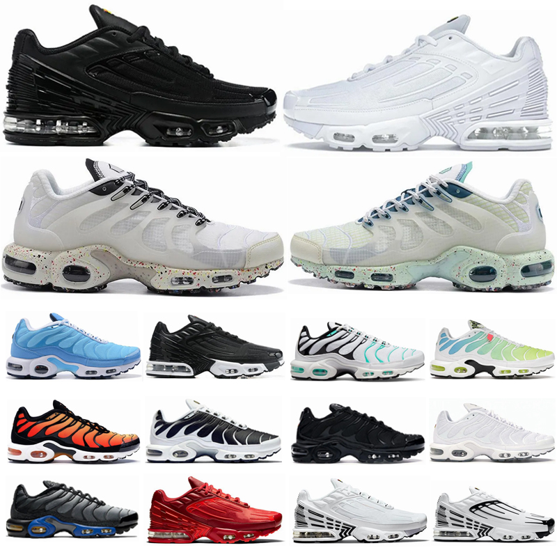 

Tn plus running shoes men women tn 3 Terrascape Triple Black white Unity Hyper Jade University Blue Oreo Laser Wolf Grey mens trainers outdoor sports sneakers TN5, #4 36-46