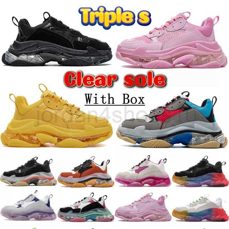 

Triple S Designer Shoes Men Luxury Designers Sneaker Women Platform Leather Casual Shoe Low Top Lace Up Sneakers With Clear Sole New Trainers 34 Colors 5.0, Style 28 classical sole