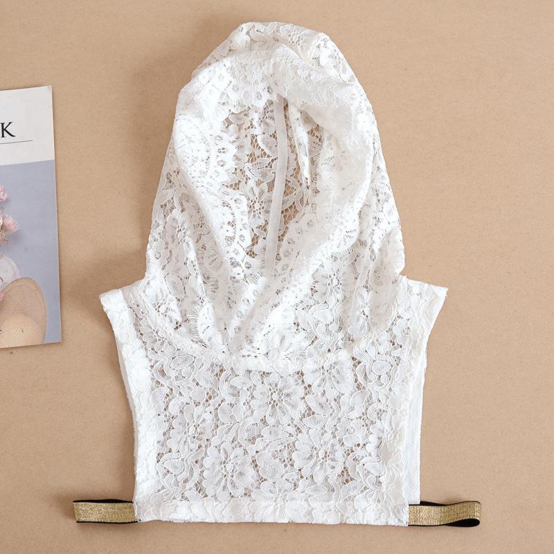 

Bow Ties Lace Floral Sweater Inside Hooded Fake Collars Unisex Elegant Shirt Detachable Collar High Hat False CollarsBow