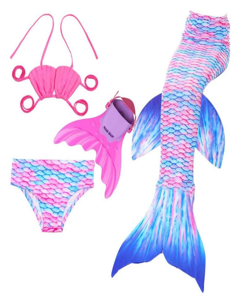

For 312Y Kids Swimmable Mermaid Tails Easy Add Flipplers Costume1504213, Multi