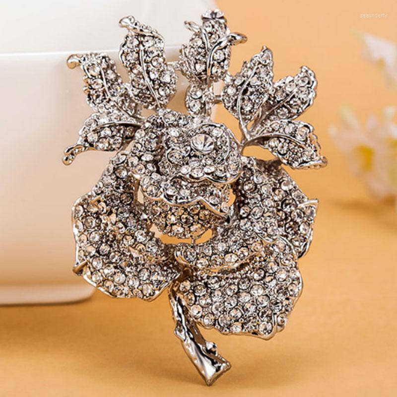 

Brooches 12pcs/lot Wholesale Colorful Rose Flower Wedding Accessories Enamel Pin Brooch Colares Violetta Purple Women Party Gifts