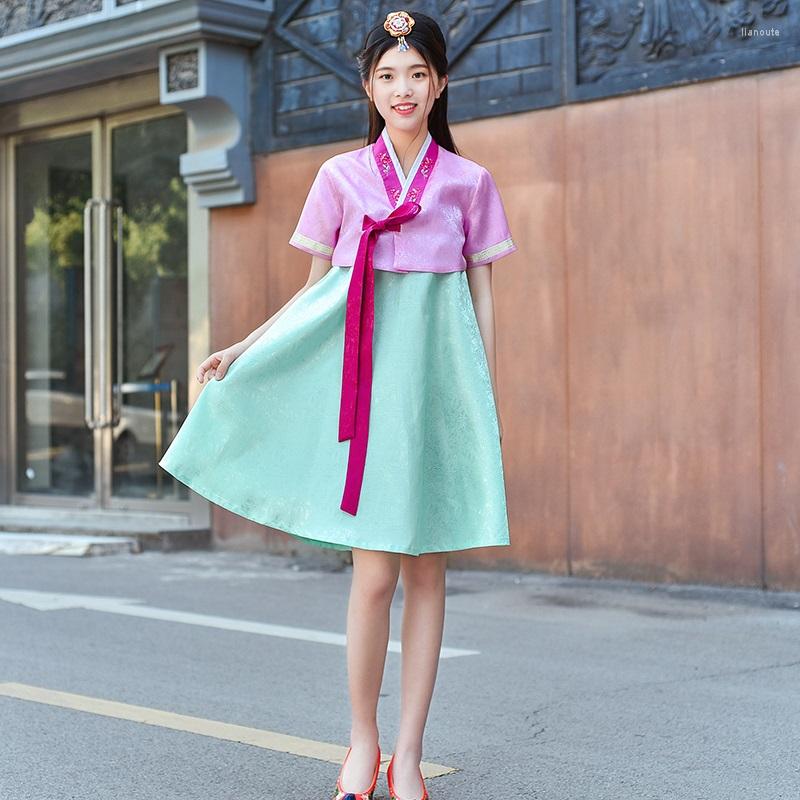 

Ethnic Clothing 2023 Women Hanbok Dress Traditional Korean Fashion Summer Retro Court Stage Performance Ancient Costumes 10726