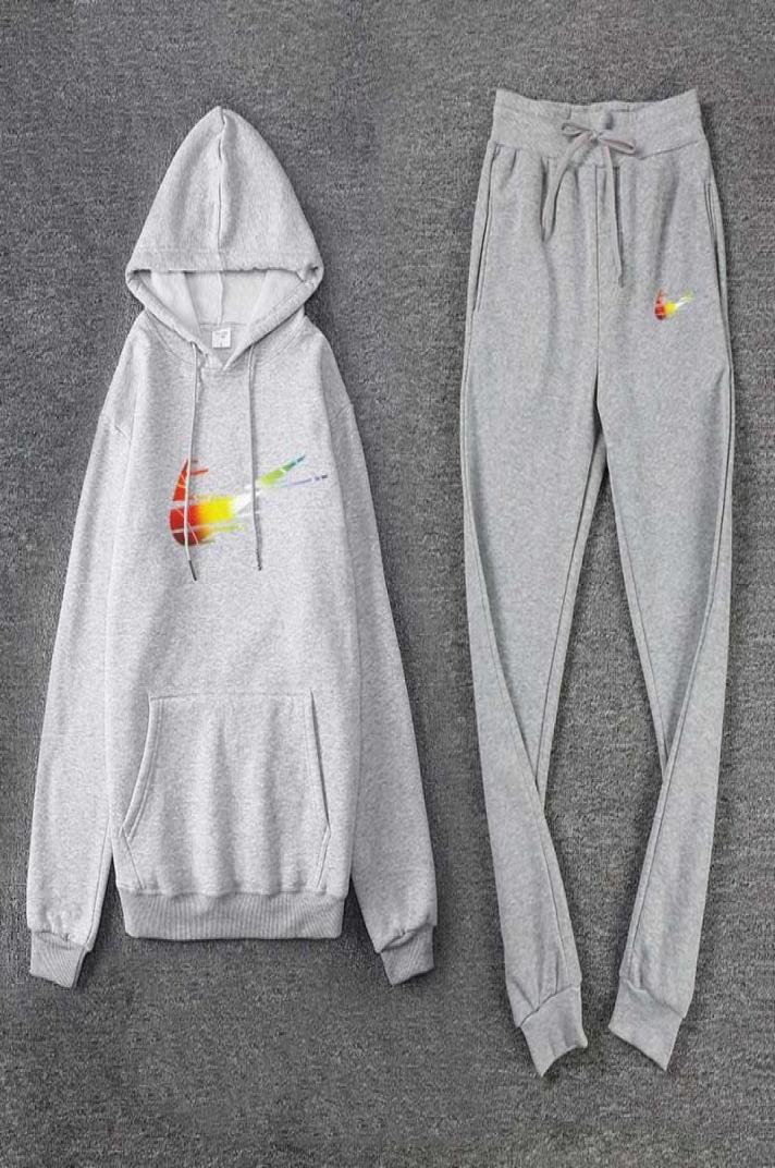 

men039s twopiece whole slim sportswear solid color printing track and field running casual hooded sweater sportswear2592306, Gray