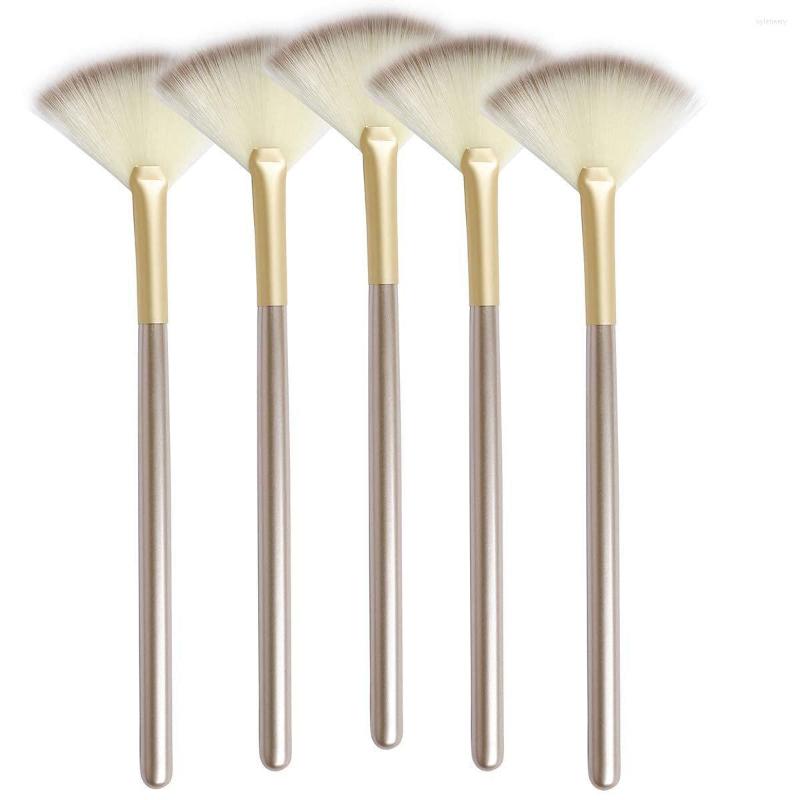 

Makeup Brushes 5pcs Fan Facial Soft Brush Cosmetic Applicator Tools Wooden Handle And Fiber For Glycolic Peel Mask