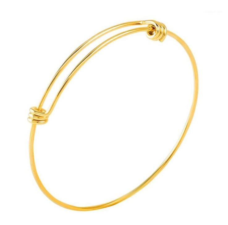 

Bangle JXB0456 Simple Expandable Wire For Charms 316L Stainless Steel Adjustable Triple Loops Charm Bracelets Women16861924